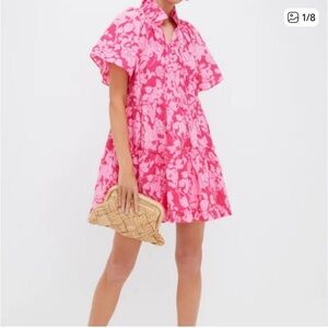 Tuckernuck Pink Floral Tiered Short Dress